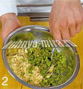 Фарфале с миндалем и мятой