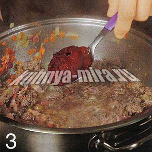 Тальятелле с соусом болоньезе. Шаг 3