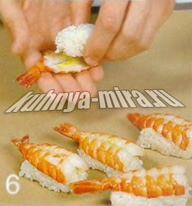 Нигири-суши с креветками