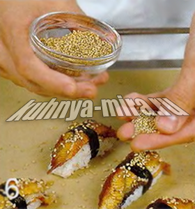 Нигири-суши с угрем