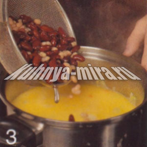 Сырный суп с фасолью. Шаг 3