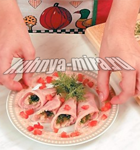 Рулетики из ветчины 4