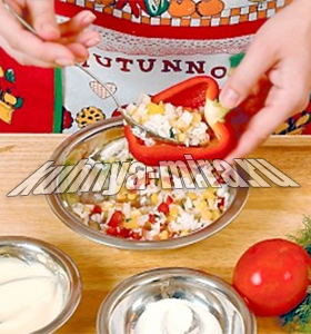 Сладкий перец, фаршированный рисом и овощами 4